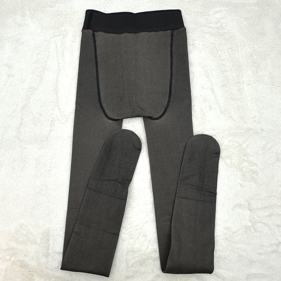 2 Premium Fleece Lined Warm Winter Tights 220g Thick Women +Size Black - Picture 2 of 9